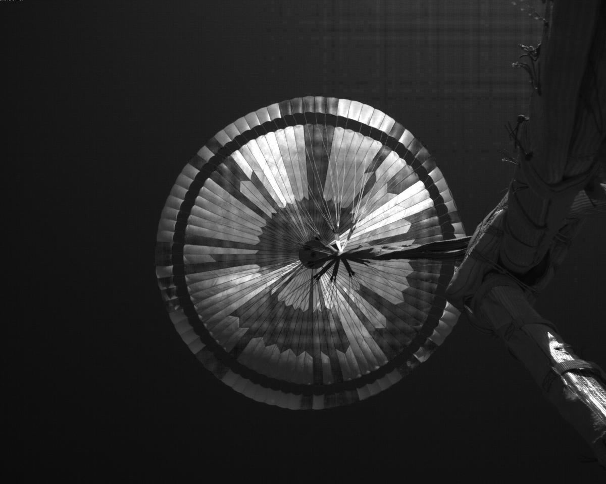 This image was taken by EDL_PUCAM2 onboard NASA's Mars rover Perseverance on Sol 340