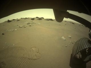 View image taken on Mars, Mars Perseverance Sol 340: Front Right Hazard Avoidance Camera (Hazcam)