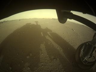 View image taken on Mars, Mars Perseverance Sol 340: Front Right Hazard Avoidance Camera (Hazcam)
