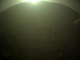 View image taken on Mars, Mars Perseverance Sol 340: Rear Left Hazard Avoidance Camera (Hazcam)