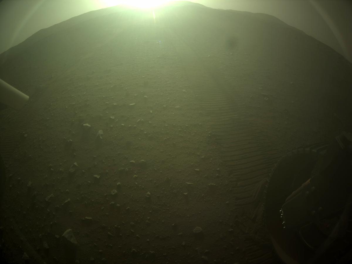 This image was taken by REAR_HAZCAM_RIGHT onboard NASA's Mars rover Perseverance on Sol 340