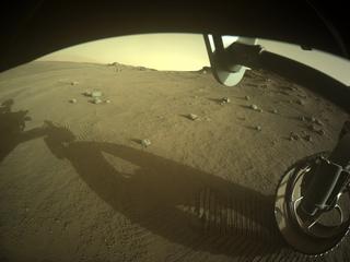 View image taken on Mars, Mars Perseverance Sol 341: Front Right Hazard Avoidance Camera (Hazcam)