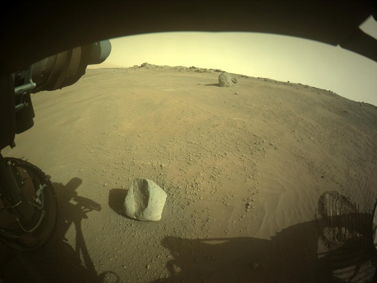 This image was taken by FRONT_HAZCAM_LEFT_A onboard NASA's Mars rover Perseverance on Sol 342