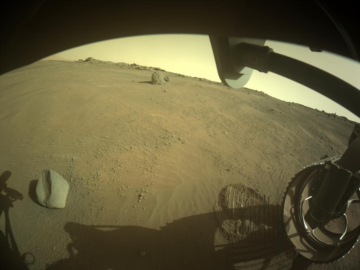 This image was taken by FRONT_HAZCAM_RIGHT_A onboard NASA's Mars rover Perseverance on Sol 342
