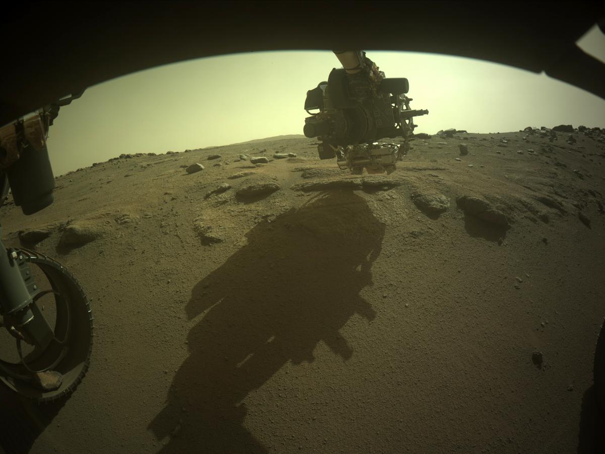 This image was taken by FRONT_HAZCAM_LEFT_A onboard NASA's Mars rover Perseverance on Sol 345