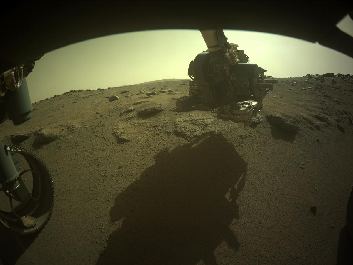 This image was taken by FRONT_HAZCAM_LEFT_A onboard NASA's Mars rover Perseverance on Sol 345