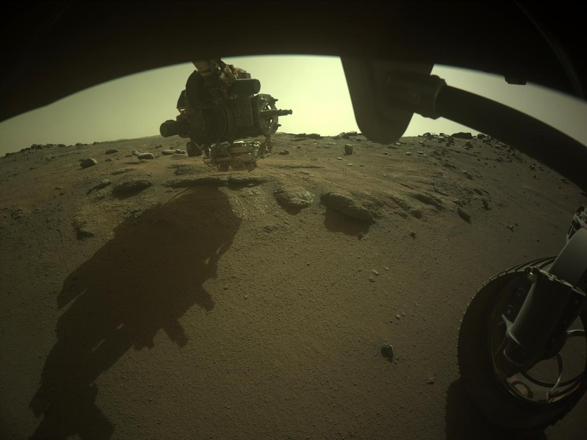 This image was taken by FRONT_HAZCAM_RIGHT_A onboard NASA's Mars rover Perseverance on Sol 345