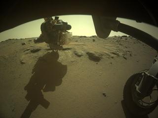 View image taken on Mars, Mars Perseverance Sol 346: Front Right Hazard Avoidance Camera (Hazcam)
