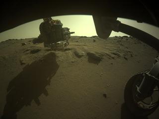 View image taken on Mars, Mars Perseverance Sol 347: Front Right Hazard Avoidance Camera (Hazcam)