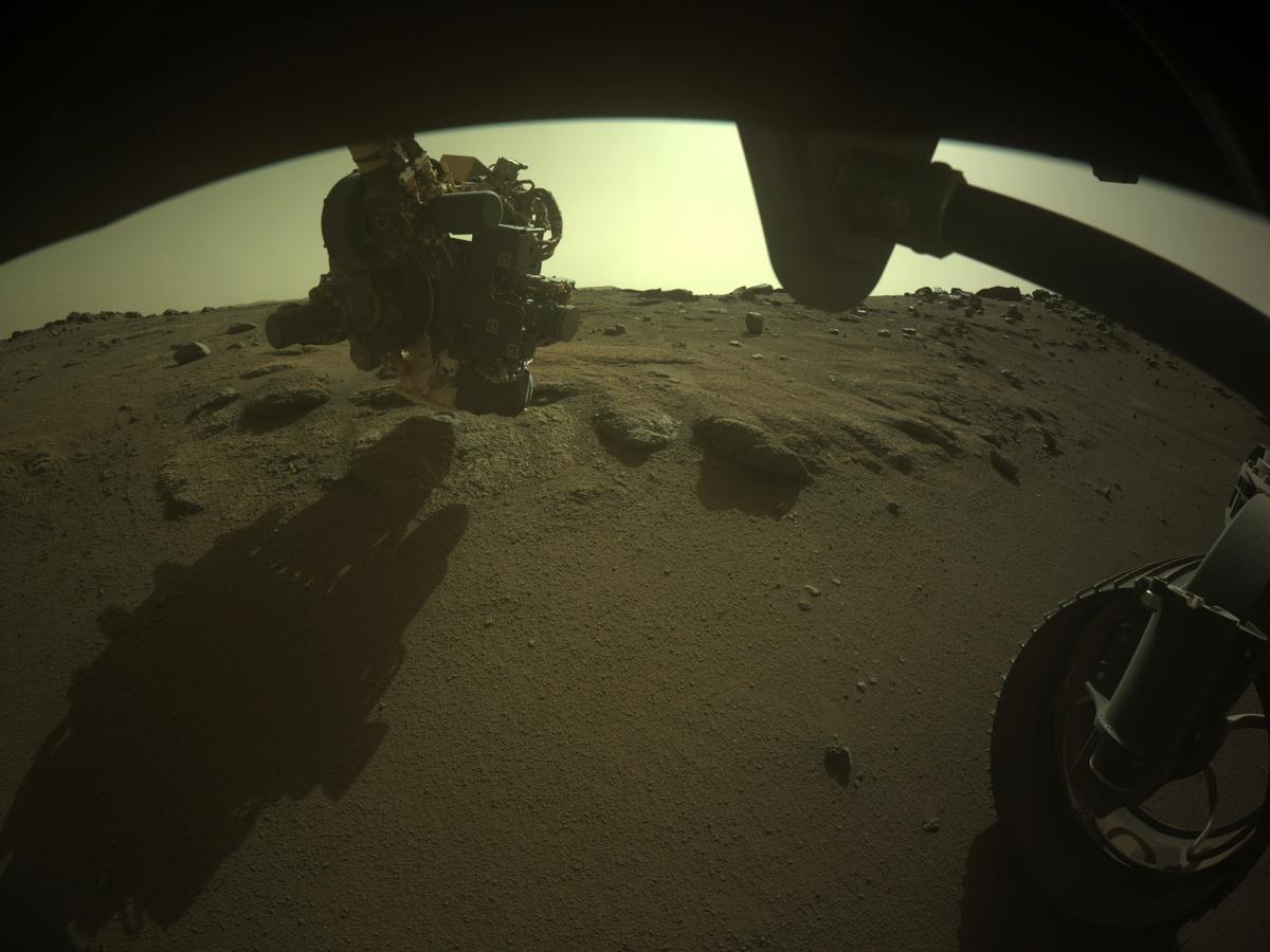 This image was taken by FRONT_HAZCAM_RIGHT_A onboard NASA's Mars rover Perseverance on Sol 347