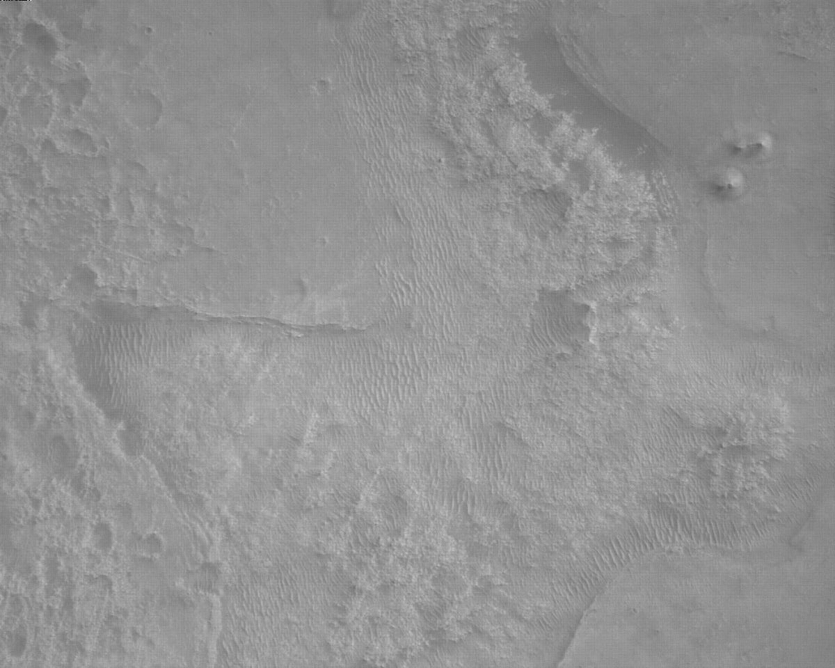 This image was taken by EDL_RDCAM onboard NASA's Mars rover Perseverance on Sol 349