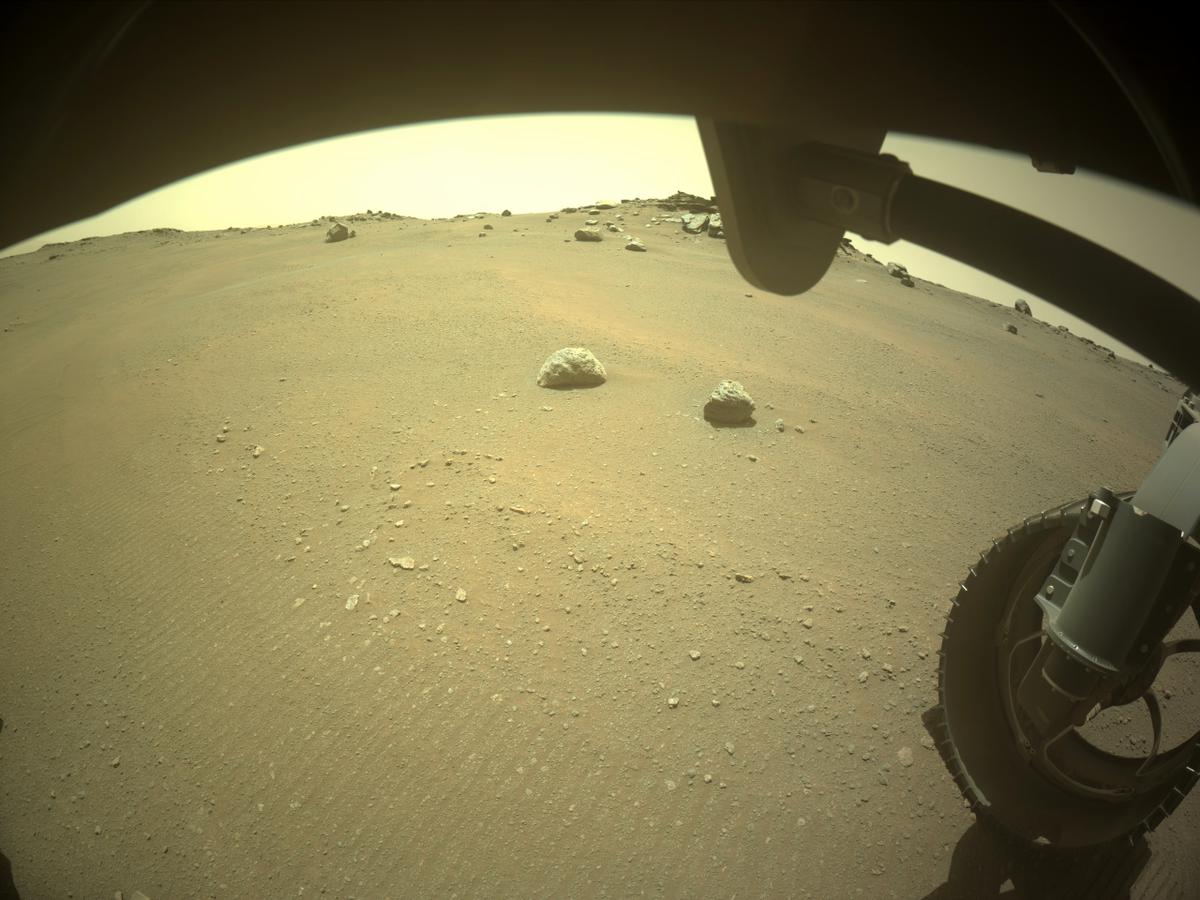This image was taken by FRONT_HAZCAM_RIGHT_A onboard NASA's Mars rover Perseverance on Sol 351