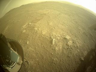 View image taken on Mars, Mars Perseverance Sol 351: Rear Left Hazard Avoidance Camera (Hazcam)