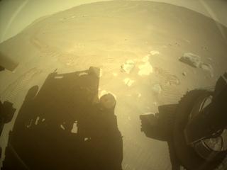 View image taken on Mars, Mars Perseverance Sol 351: Rear Right Hazard Avoidance Camera (Hazcam)