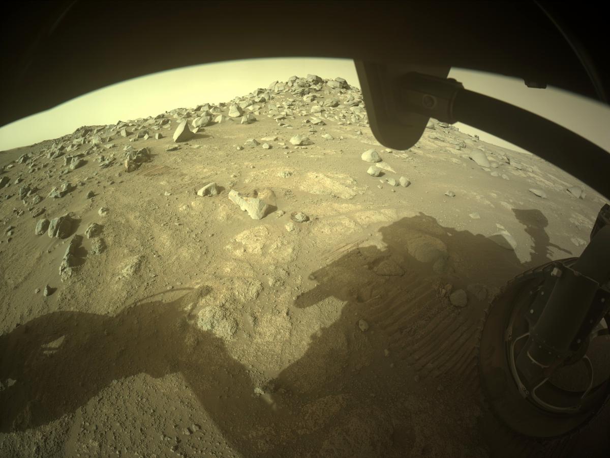 This image was taken by FRONT_HAZCAM_RIGHT_A onboard NASA's Mars rover Perseverance on Sol 352