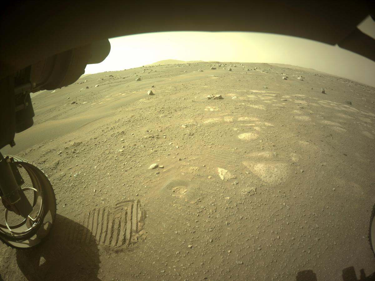 This image was taken by FRONT_HAZCAM_LEFT_A onboard NASA's Mars rover Perseverance on Sol 354