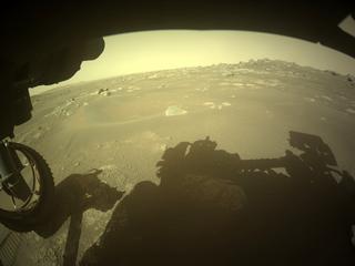 View image taken on Mars, Mars Perseverance Sol 359: Front Left Hazard Avoidance Camera (Hazcam)
