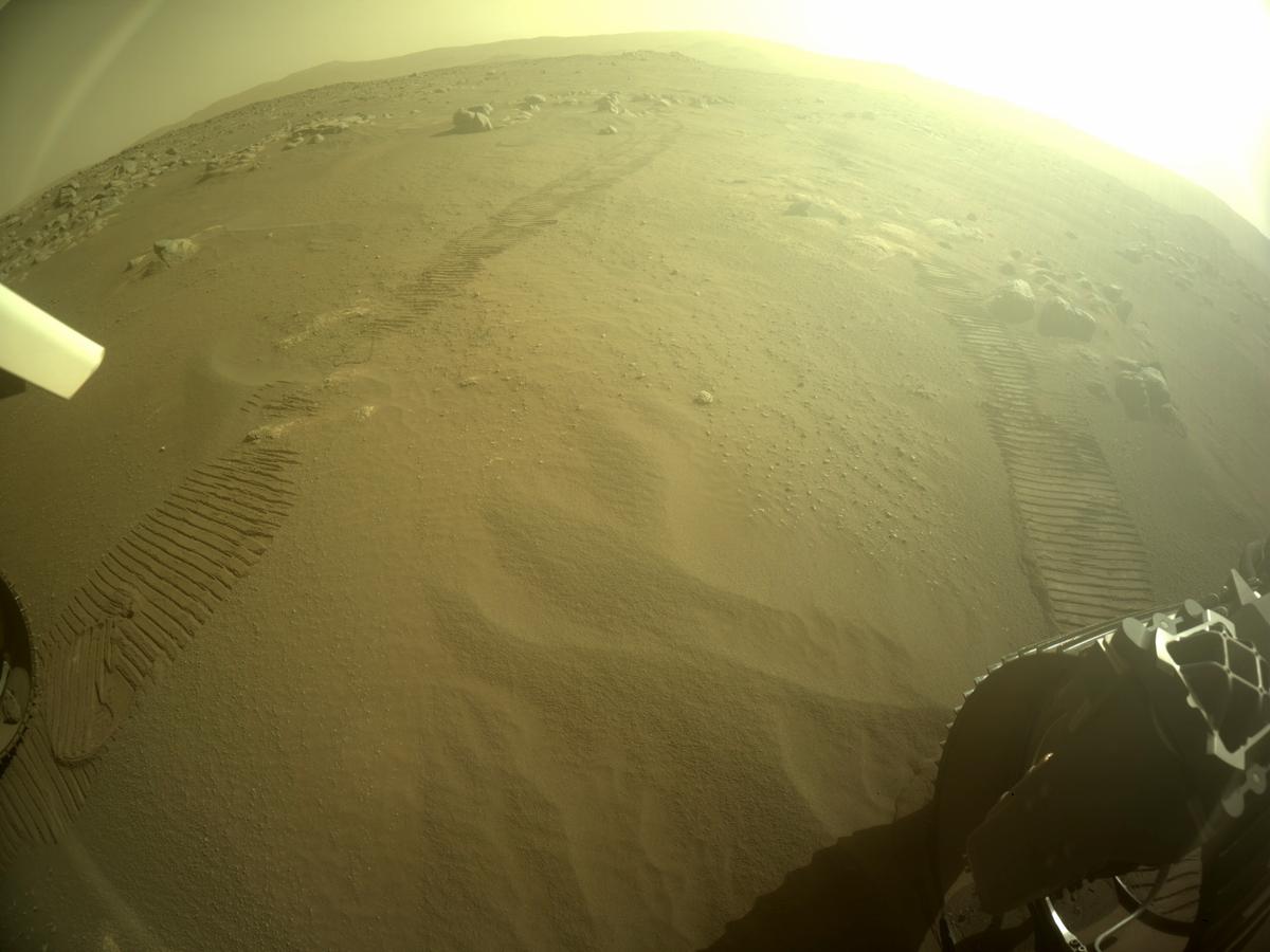 This image was taken by REAR_HAZCAM_RIGHT onboard NASA's Mars rover Perseverance on Sol 360