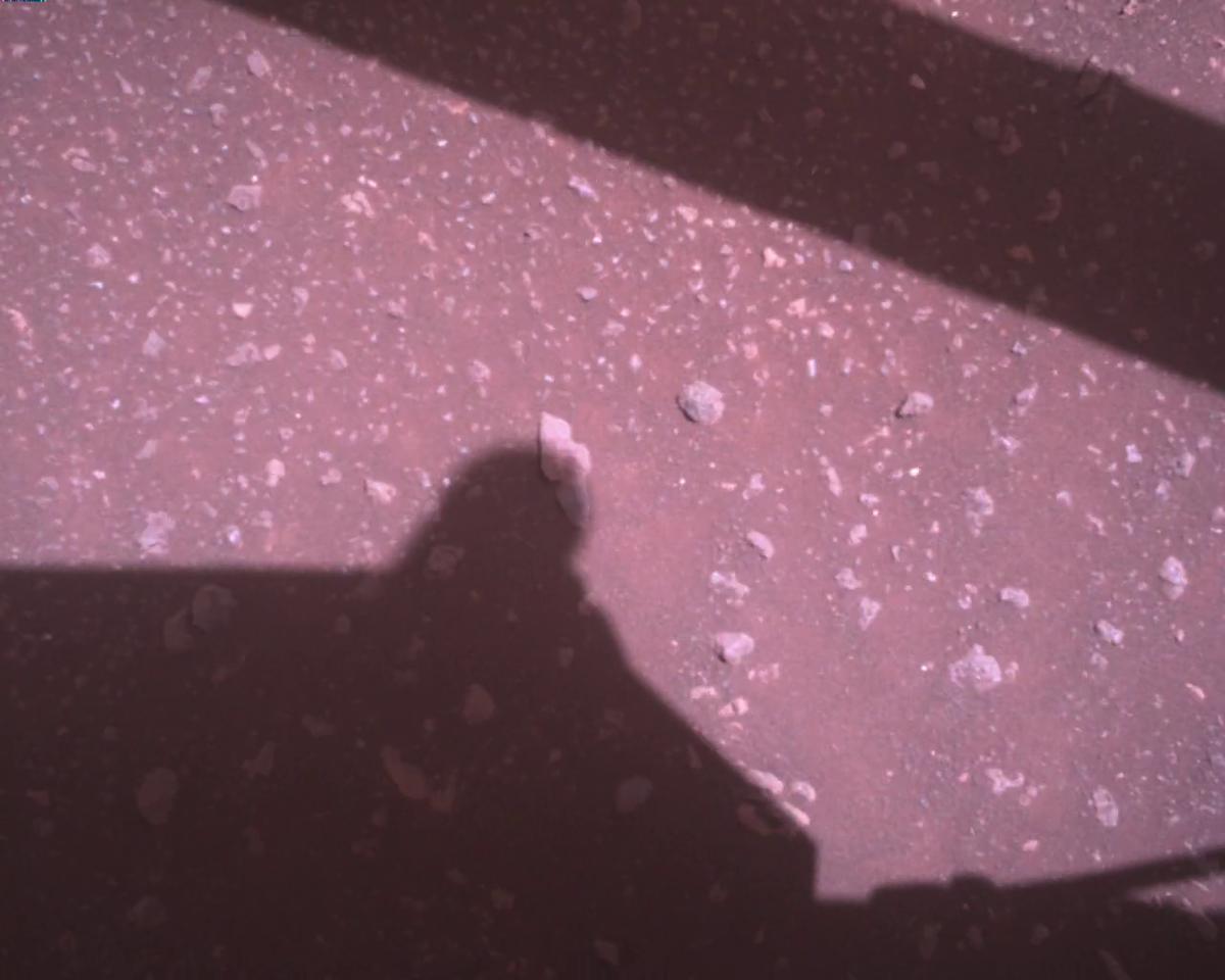 This image was taken by EDL_RDCAM onboard NASA's Mars rover Perseverance on Sol 361