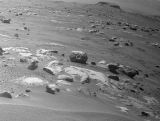 View image taken on Mars, Mars Perseverance Sol 361: Front Left Hazard Avoidance Camera (Hazcam)