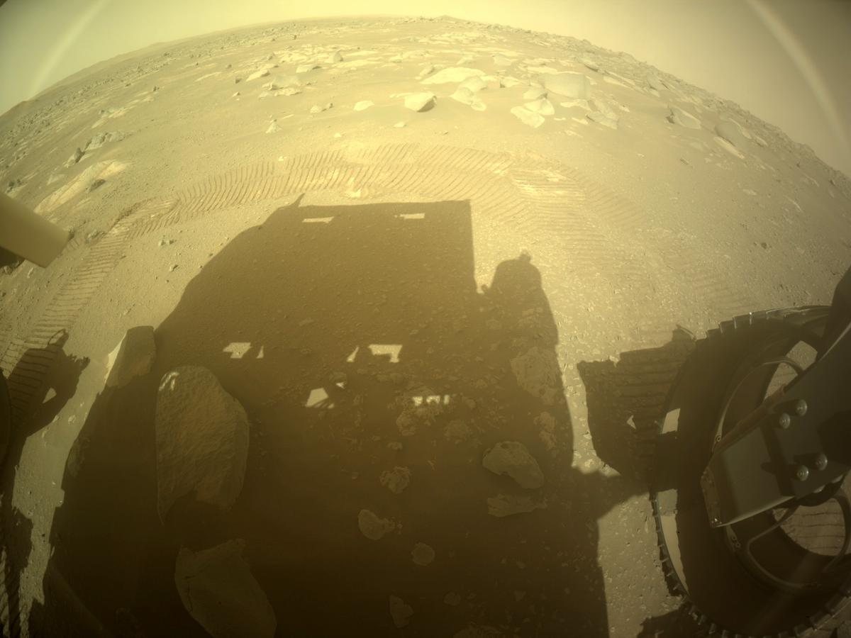 This image was taken by REAR_HAZCAM_RIGHT onboard NASA's Mars rover Perseverance on Sol 361