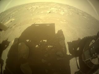 View image taken on Mars, Mars Perseverance Sol 361: Rear Right Hazard Avoidance Camera (Hazcam)