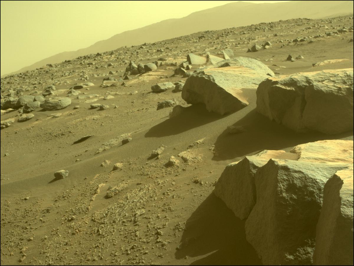 This image was taken by FRONT_HAZCAM_LEFT_A onboard NASA's Mars rover Perseverance on Sol 362