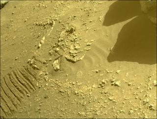 View image taken on Mars, Mars Perseverance Sol 362: Front Right Hazard Avoidance Camera (Hazcam)