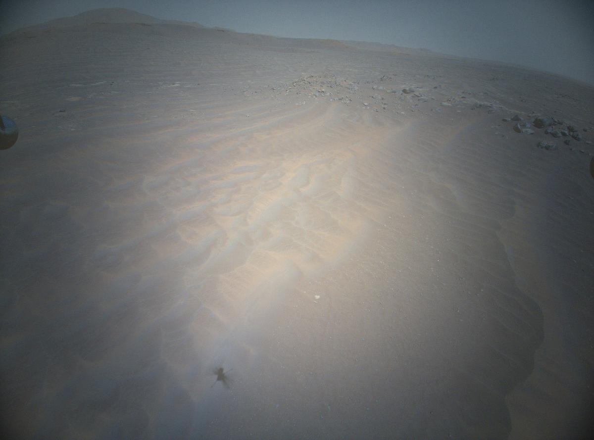 This image was taken by HELI_RTE onboard NASA's Mars rover Perseverance on Sol 362