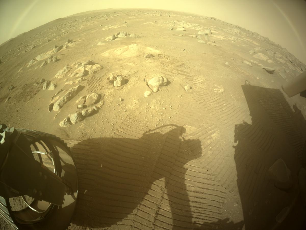 This image was taken by REAR_HAZCAM_LEFT onboard NASA's Mars rover Perseverance on Sol 362