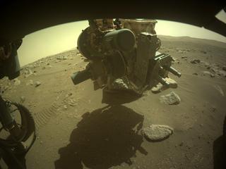 View image taken on Mars, Mars Perseverance Sol 363: Front Left Hazard Avoidance Camera (Hazcam)