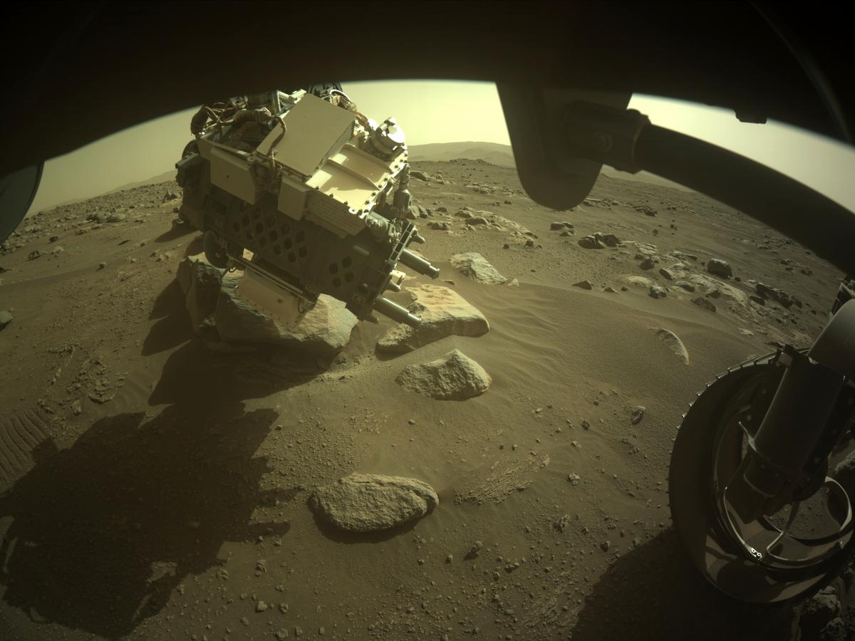 This image was taken by FRONT_HAZCAM_RIGHT_A onboard NASA's Mars rover Perseverance on Sol 370