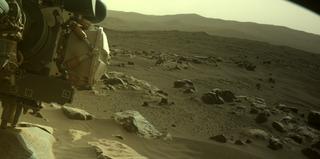 View image taken on Mars, Mars Perseverance Sol 371: Front Left Hazard Avoidance Camera (Hazcam)