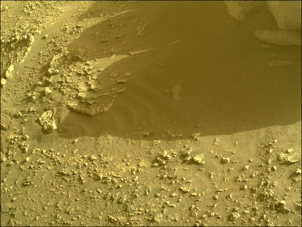 This image was taken by FRONT_HAZCAM_LEFT_A onboard NASA's Mars rover Perseverance on Sol 371