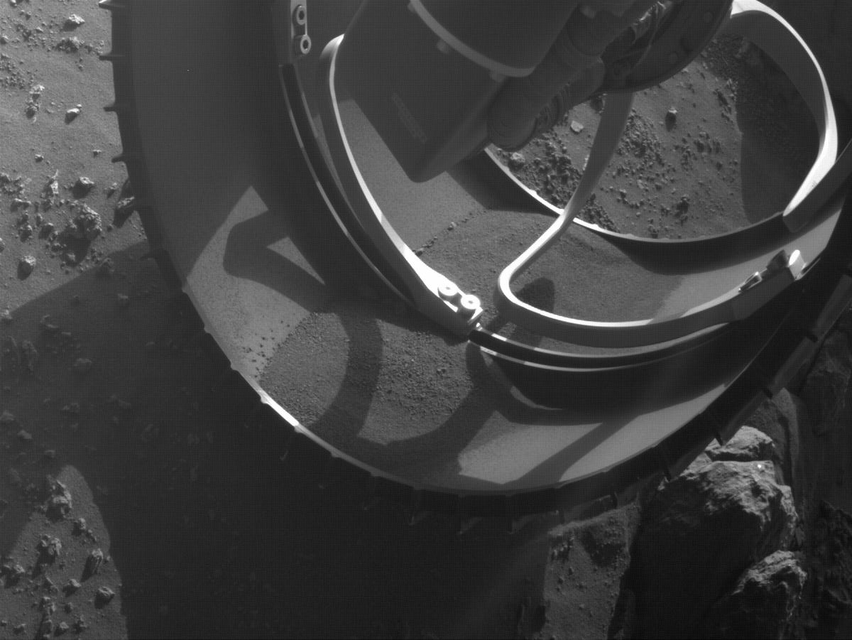 This image was taken by FRONT_HAZCAM_RIGHT_A onboard NASA's Mars rover Perseverance on Sol 371