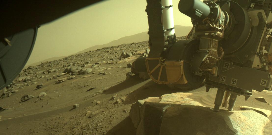This image was taken by FRONT_HAZCAM_RIGHT_A onboard NASA's Mars rover Perseverance on Sol 371