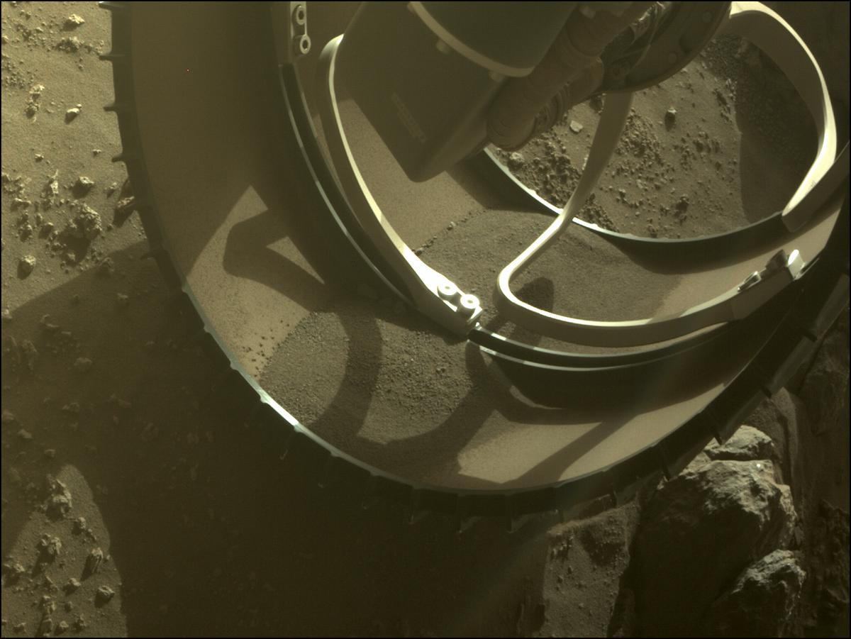This image was taken by FRONT_HAZCAM_RIGHT_A onboard NASA's Mars rover Perseverance on Sol 371