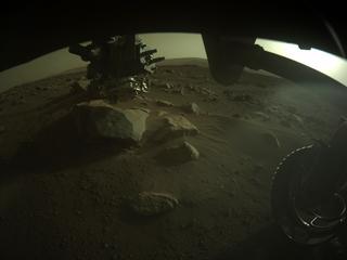 View image taken on Mars, Mars Perseverance Sol 373: Front Right Hazard Avoidance Camera (Hazcam)