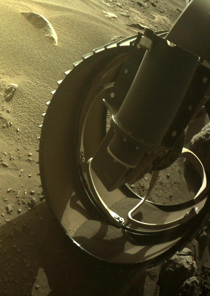 This image was taken by FRONT_HAZCAM_RIGHT_A onboard NASA's Mars rover Perseverance on Sol 374