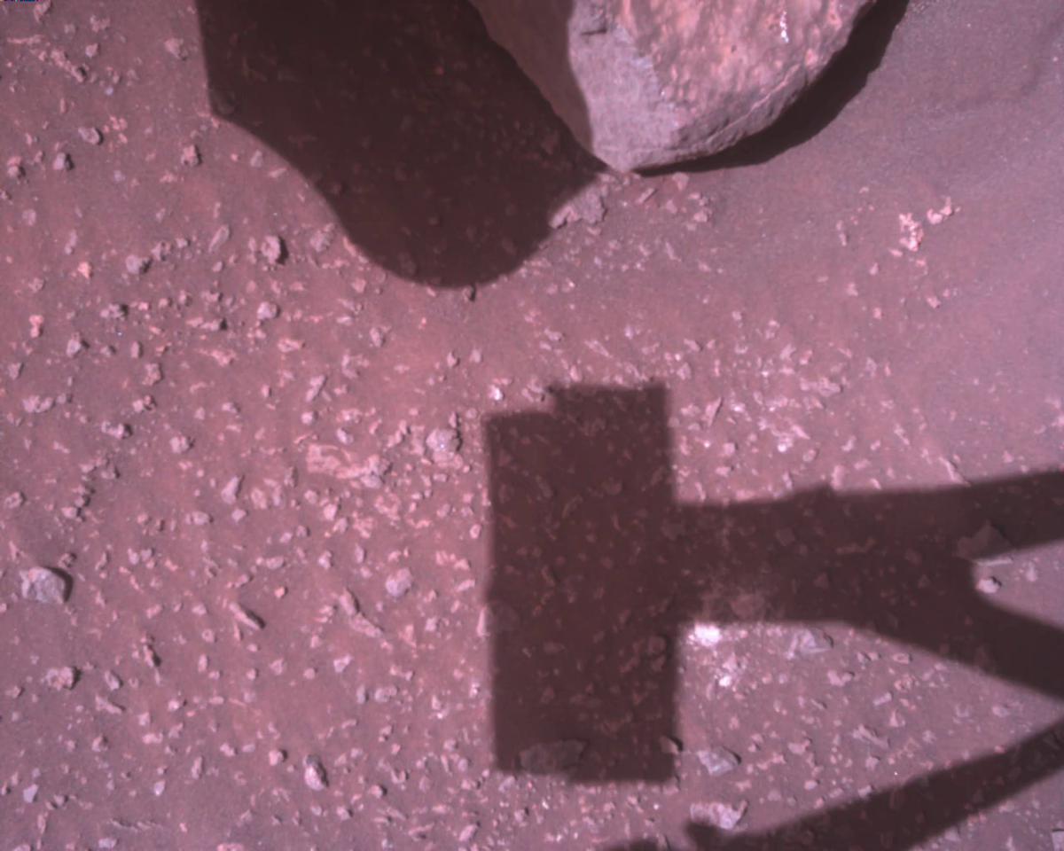 This image was taken by EDL_RDCAM onboard NASA's Mars rover Perseverance on Sol 375