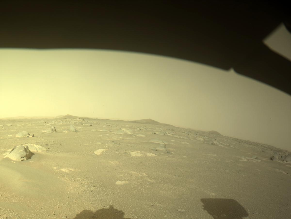 This image was taken by FRONT_HAZCAM_LEFT_A onboard NASA's Mars rover Perseverance on Sol 379