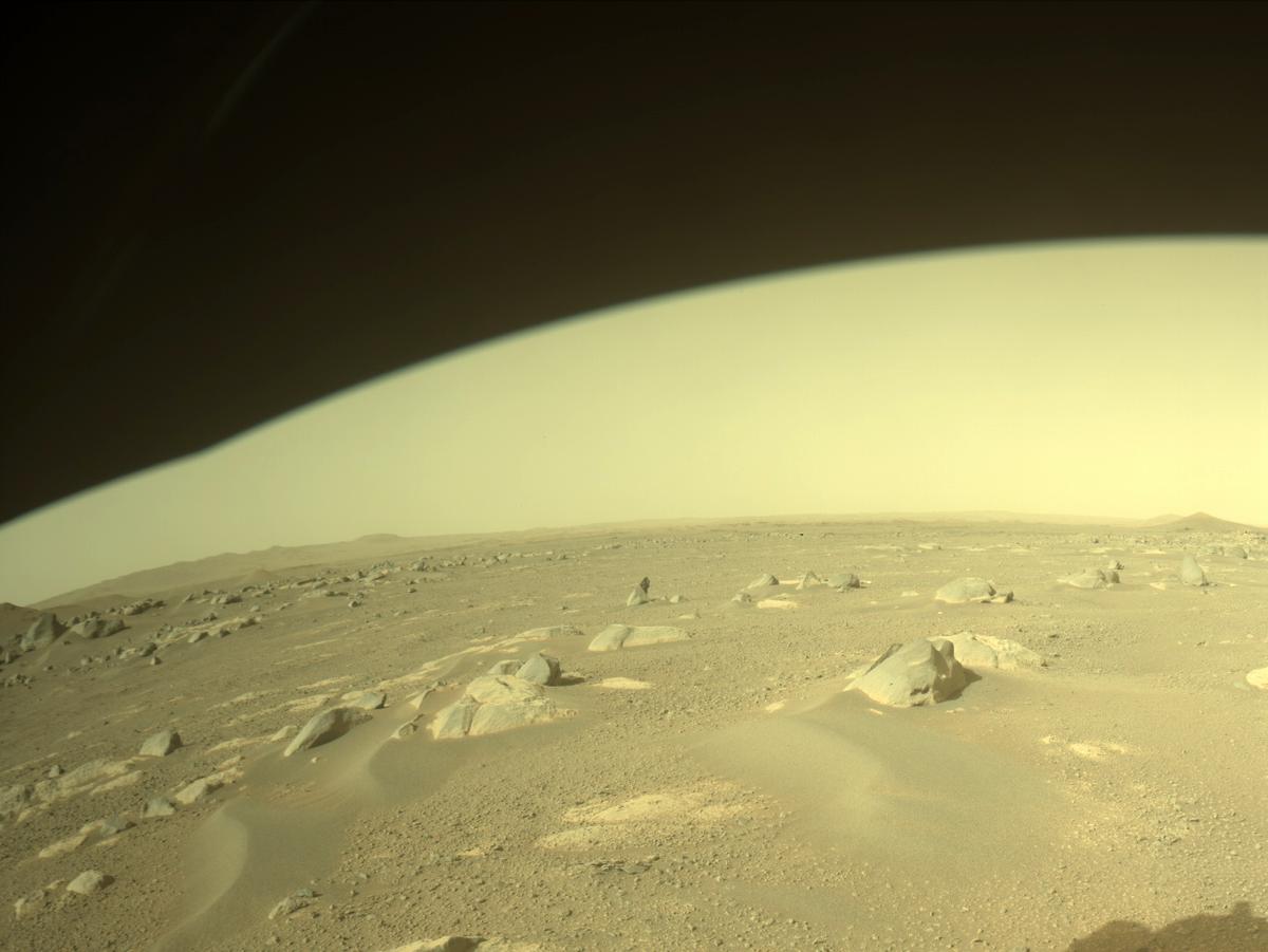 This image was taken by FRONT_HAZCAM_RIGHT_A onboard NASA's Mars rover Perseverance on Sol 379