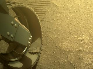 View image taken on Mars, Mars Perseverance Sol 379: Rear Left Hazard Avoidance Camera (Hazcam)