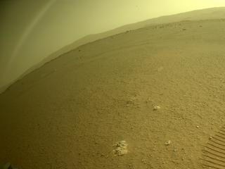 View image taken on Mars, Mars Perseverance Sol 381: Rear Left Hazard Avoidance Camera (Hazcam)