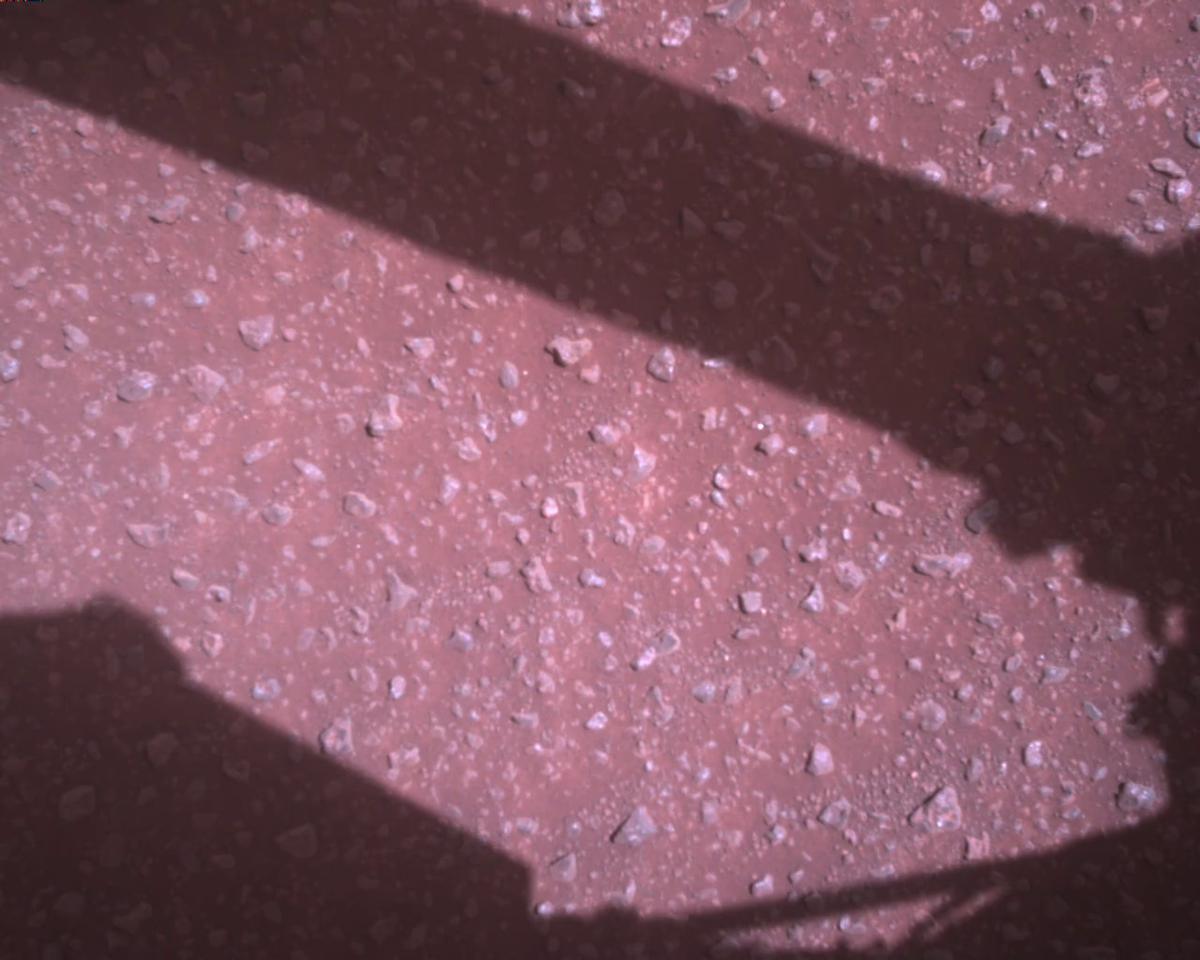 This image was taken by EDL_RDCAM onboard NASA's Mars rover Perseverance on Sol 382
