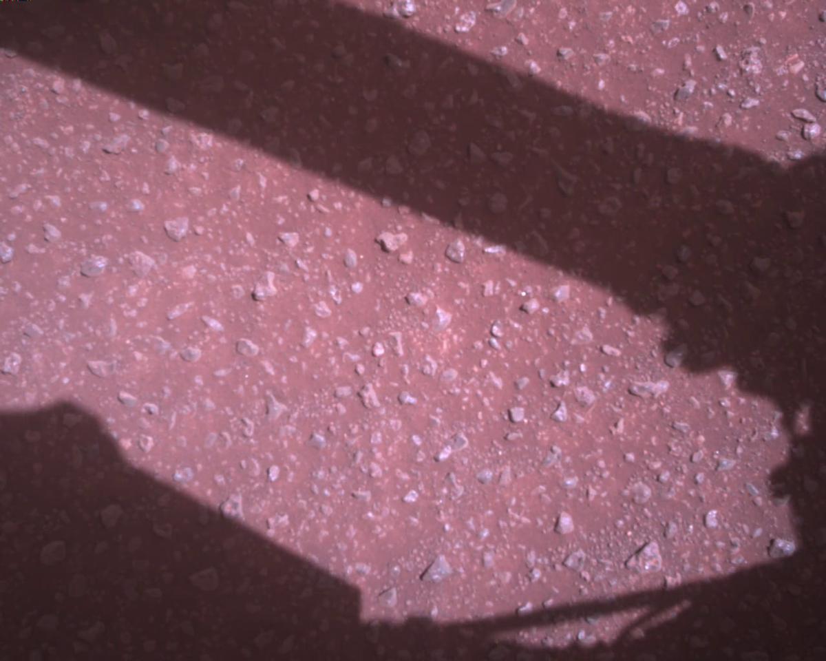 This image was taken by EDL_RDCAM onboard NASA's Mars rover Perseverance on Sol 382