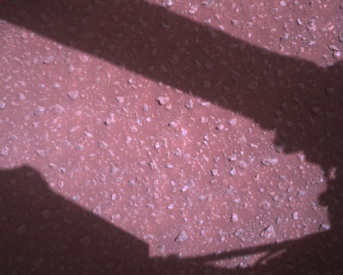 This image was taken by EDL_RDCAM onboard NASA's Mars rover Perseverance on Sol 382