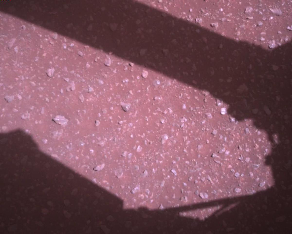 This image was taken by EDL_RDCAM onboard NASA's Mars rover Perseverance on Sol 382