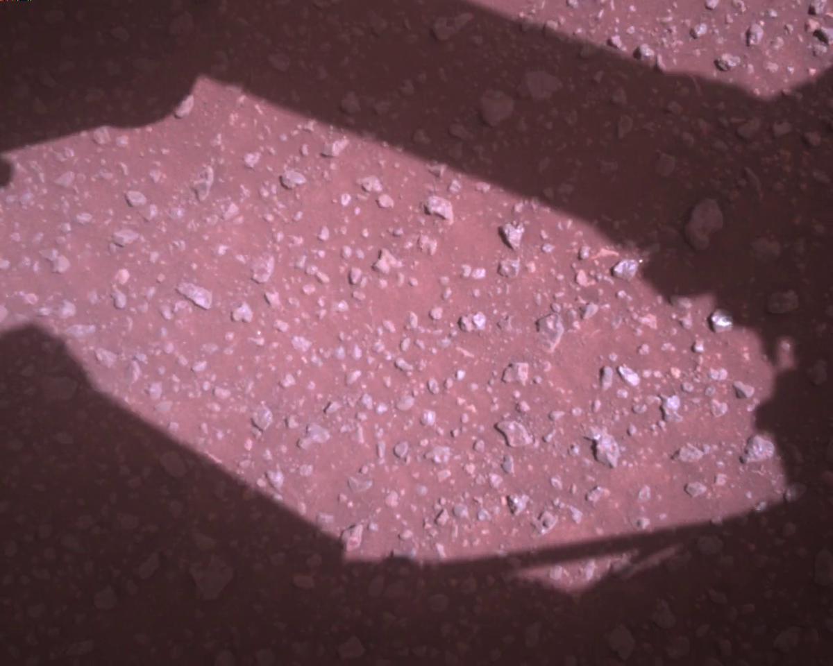 This image was taken by EDL_RDCAM onboard NASA's Mars rover Perseverance on Sol 382