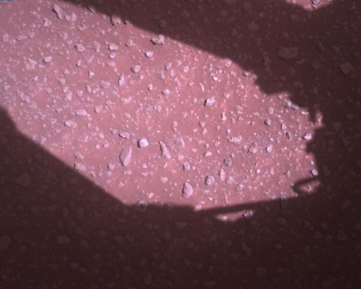 This image was taken by EDL_RDCAM onboard NASA's Mars rover Perseverance on Sol 382